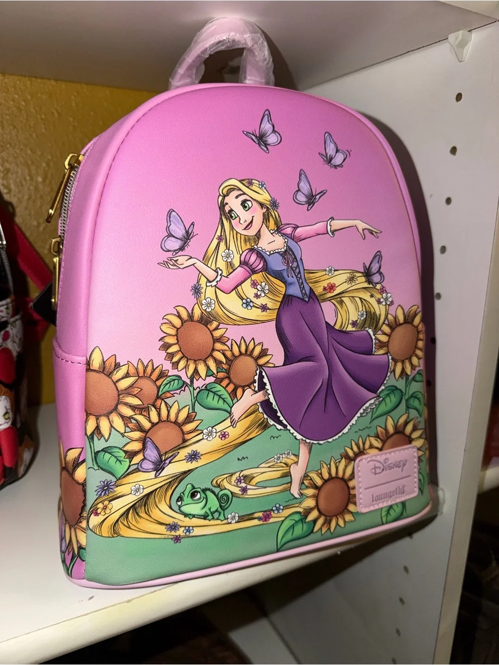 Disney Loungefly Pink Rapunzel Sunflower Backpack